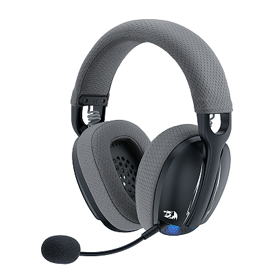 Headset Gamer Redragon Skuld Pro Bluetooth Led Azul 40mm 20000Hz Preto - H878BGN