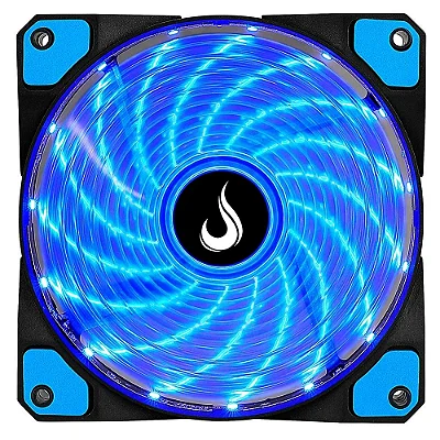 Cooler Fan Rise Mode Wind W1 120mm Led Azul Preto - RM-WN-01-BB