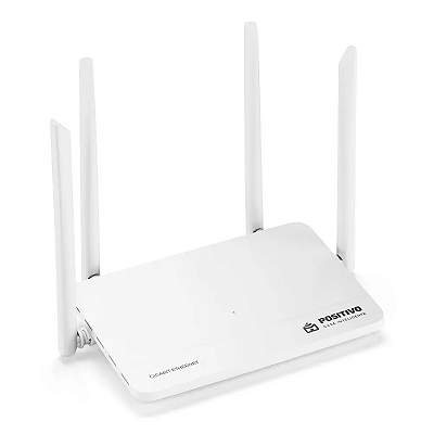 Roteador Smart Mesh Giga Wi-Fi Positivo Dual Band 2.4/5GHz 3 Lan/1 Wan 64 Dispositivos 200 m² De Cobertura