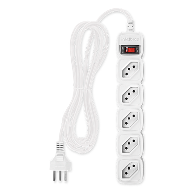 Filtro De Linha Intelbras 5 Tomadas 10A 3M Bivolt Branco - EPE205+ BR