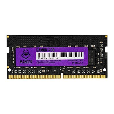 Memória Para Notebook Mancer Damon 4GB 2666MHz DDR4 C19 - MCR-DMN-4GB
