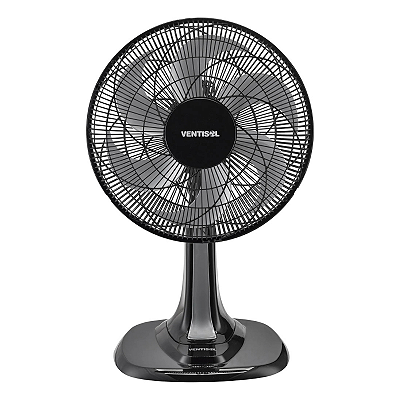 Ventilador Ventisol Turbo 6 30cm 52W 1500 RPM 127v 6 Pás Preto/Cinza