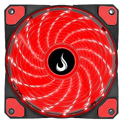 Cooler Fan Rise Mode Wind W1 120mm Led Vermelho Preto - RM-WN-01-BR