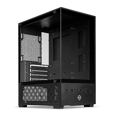 Gabinete Gamer TGT Legion S/Fan S/Fonte MiniTower Lateral Vidro Preto - TGT-LGN-BK