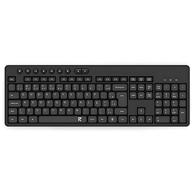 Teclado Membrana Office Redragon Sem Fio 2,4 GHz Preto - BK-7094 PT
