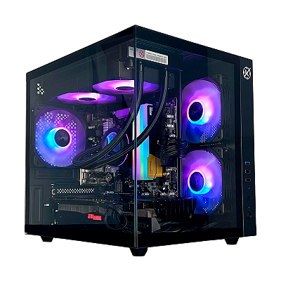 Gabinete Gamer Kalkan Midgard Aquário S/Fan S/Fonte Micro-ATX Preto  - KLK00039