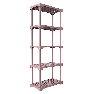 Estante 5 Prateleiras Plástica Poly Grifit Multi-Uso Rosa 167x70x35