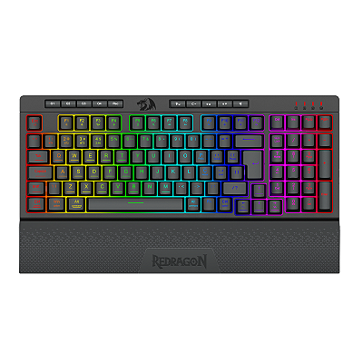 Teclado Gamer Membrana Redragon Shiva Pro 98 Sem Fio RGB Preto - K515RGB-PRO PT