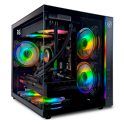 Gabinete Gamer Kalkan Midgard RGB S/Fan S/Fonte Micro-ATX Aquário Preto - KLK00055