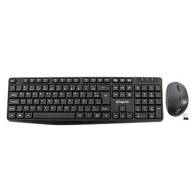 Kit Keytime Mouse e Teclado Executivo Sem fio Dongle 1600DPI USB 2.0 ABNT2 - KYT00013