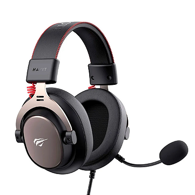 Headset Gamer Havit 53mm 20kHz Microfone Destacável Preto - H2015E