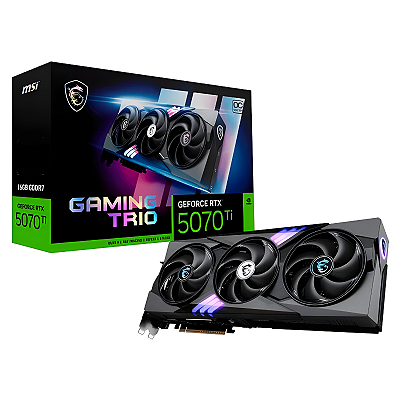 Placa De Vídeo NV RTX 5070 TI 16GB GDDR7 256BITS MSI Gaming Trio OC Plus GeForce