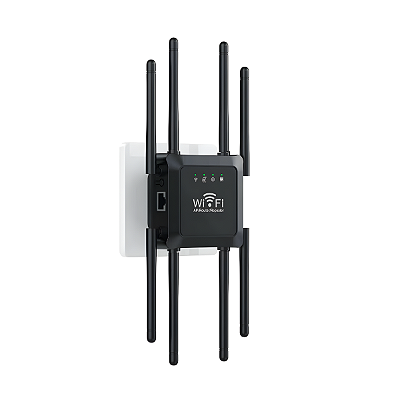 Repetidor Roteador WiFi 3 em 1 funções 1200Mbps 2.4GHz Preto - MM-LYQ4
