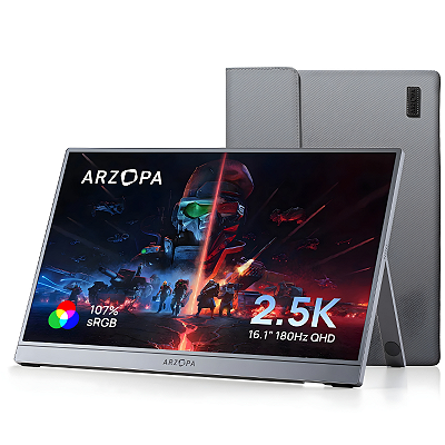 Monitor Portátil Gamer Arzopa Z3FC 16.1" 180hz 2K QHD LCD HDR USB-C Mini HDMI - Z3FC