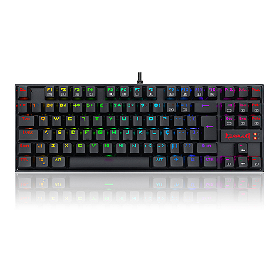Teclado Magnético Redragon Kumara Pro V2 RGB Switch Marrom USB Preto - K552RGB-PRO