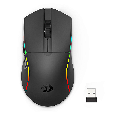 Mouse Gamer Redragon Deicide Lite Sem Fio RGB 10000DPI 1000Hz PAW3313 Preto - M816-LIT