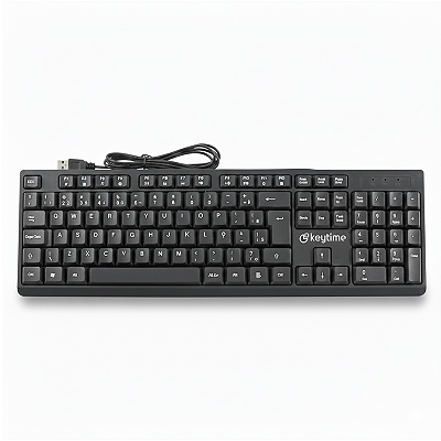 Teclado Office Membrana Keytime TypeFlow Full Size USB 2.0 Preto - KYT00009