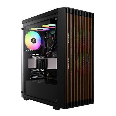 Gabinete Gamer Gamdias Aura GC4 Elite 3 Fans ARGB S/Fonte Mid Tower Preto - Aura GC4