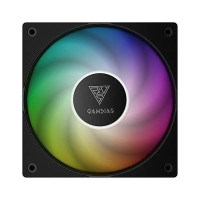 Cooler Fan Gamdias Notus M1-1201 ARGB 120mm Hidráulico Preto - M1-1201