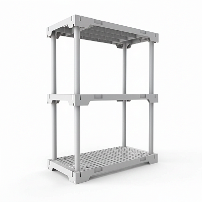 Estante 3 Prateleiras Plástica Poly Grifit Multi-Uso Branca 87x70x35