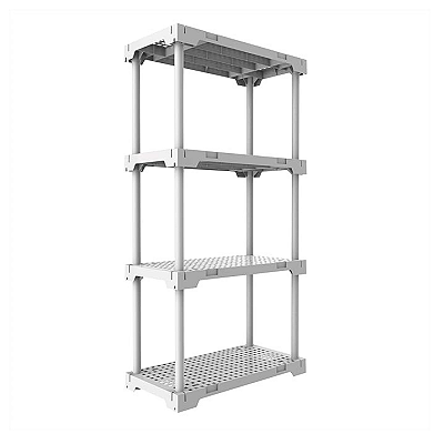 Estante 4 Prateleiras Plástica Poly Grifit Multi-Uso Branca 127x70x35