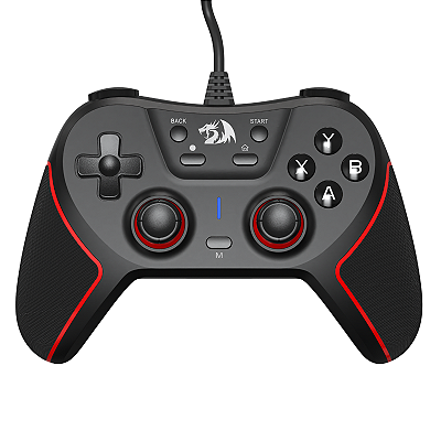 Controle Gamer Redragon Ephemera USB Hall Effect Preto e Vermelho - G713