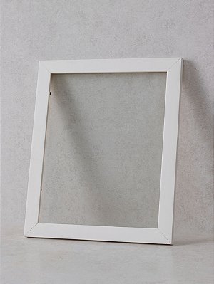Moldura Branca em Vidro Duplo - 28x23cm