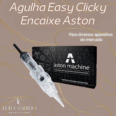 CAIXA AGULHA COM FÁCIL ENCAIXE ASTON 1 PONTA 0.30MM COM 20 UNIDADES