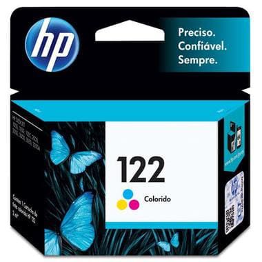 Cartucho de Tinta Original HP 122 Color CH562HB, uso nas HP Deskjet 1000 J110a / 2000 J210a / 2050 multifuncional J510a / 3050 J610a. Rendimento até 100 páginas. Cartucho Original com excelente qualidade.