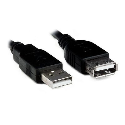 Cabo Extensor USB 2.0 AM/AF 5Mts Preto - Plus Cable
