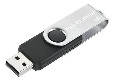 Pen Drive Twist 4GB USB Leitura 10MB/s e Gravação 4MB/s