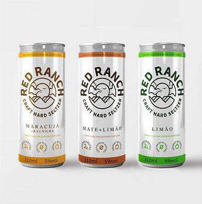 Red Ranch Craft Hard Seltzer / Caixa Mista 12 latas com 3 sabores