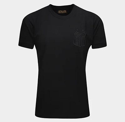 Camisa Athleta do Santos Monocromática All Black - Preta