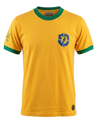 Camisa Athleta Retro Pelé do Brasil de 1970 - Edição Especial