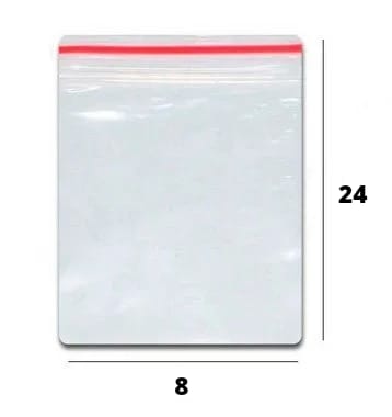 Sacos Plásticos Zip - N13 - 8 x 24