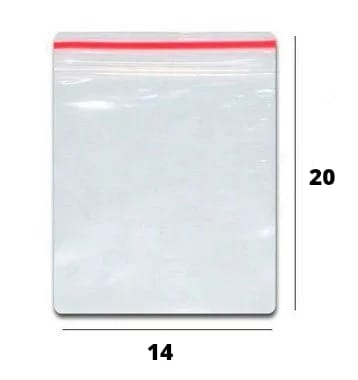 Sacos Plásticos Zip - N7 - 14 x 20