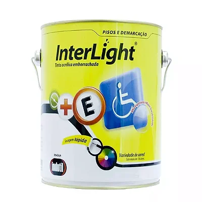 Tinta de Piso Emborrachada Interlight Piso 18L - Azul de segurança - Indutil