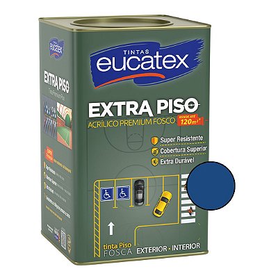 Tinta Acrílica Extra Piso Premium Fosco Azul 18L - Eucatex