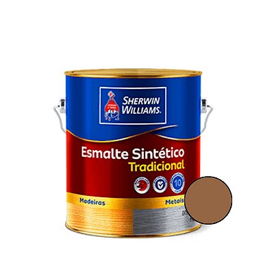 Esmalte Sintético Alto Brilho Cor Marrom Conhaque 900ml - Sherwin Williams