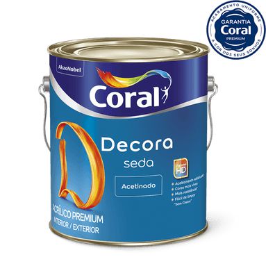 Tinta Acrílica Decora Seda Acetinado Branco 3,6L - Coral
