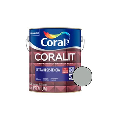 Esmalte Sintético Coralit Ultra Res. Acetinado Platina 3,6l - Coral