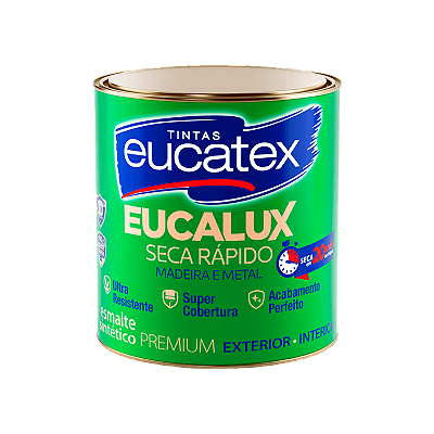 Tinta Esmalte Eucatex Base Solvente Vermelho Segurança Brilhante Eucalux 900 ml