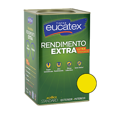 Tinta Acrílica Rendimento Extra - Standard - Amarelo Frevo-18L-  Eucatex