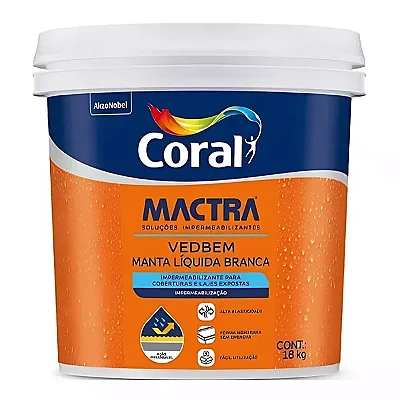 Mactra Vedbem Manta Líquida Branca - 18Kg