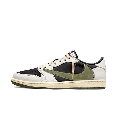 Tênis Air Jordan 1 Retrô Low OG SP Travis Scott Olive - DZ4137-106