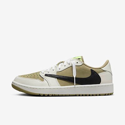 Tênis Air Jordan 1 Low Golf x Travis Scott Neutral Olive - FZ3124-200