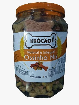 Krocão Biscoito Integral Ossinho Mix 1Kg