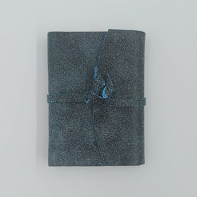 Diário em Couro Azul (tamanho pequeno)