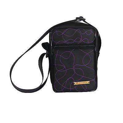 Shoulder Bag Fluir Preta & Roxo