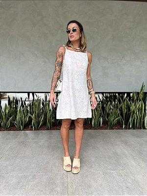 VESTIDO SELENA ESTAMPADO CRU